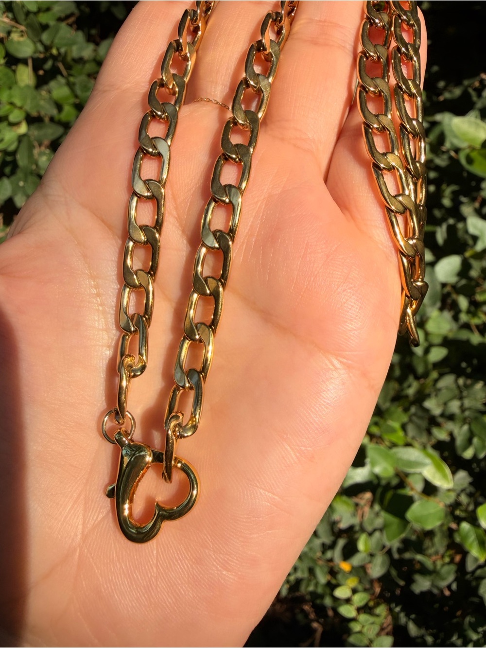 Gold Link Chain Necklace - Classic Chunky Links - Picture 7 of 12